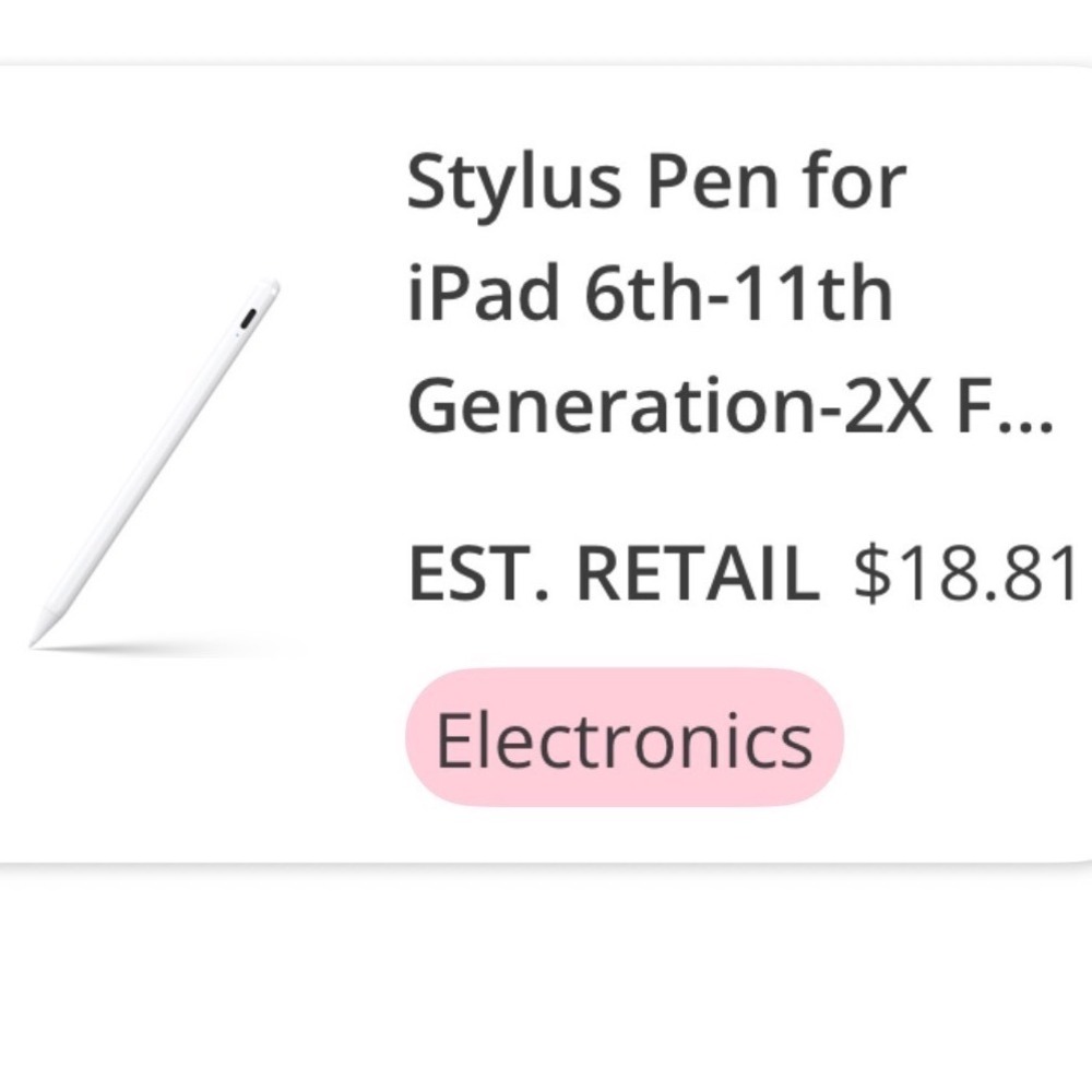 JAMJAKE Stylus Pen for iPad‎ 6th-11th Gen Active Pencil Palm Rejection White - Picture 3 of 6